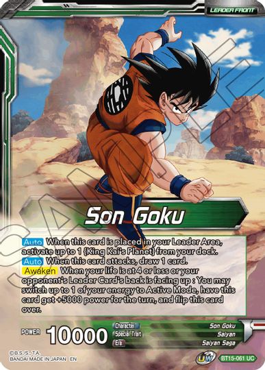 Son Goku // Son Goku, Destined Confrontation (BT15-061) [Saiyan Showdown Prerelease Promos] | Pegasus Games WI