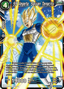 SS Vegeta, Saiyan Tenacity (Rare) [BT13-039] | Pegasus Games WI