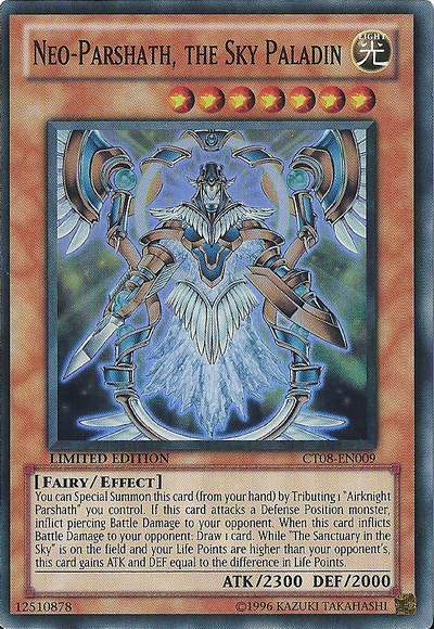 Neo-Parshath, The Sky Paladin [CT08-EN009] Super Rare | Pegasus Games WI