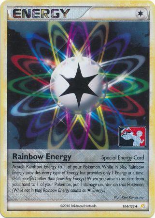 Rainbow Energy (104/123) (League Promo) [HeartGold & SoulSilver: Base Set] | Pegasus Games WI