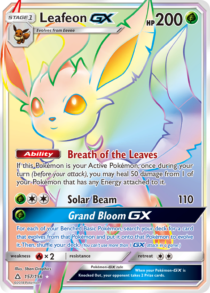 Leafeon GX (157/156) [Sun & Moon: Ultra Prism] | Pegasus Games WI