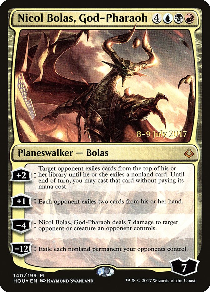 Nicol Bolas, God-Pharaoh [Hour of Devastation Prerelease Promos] | Pegasus Games WI