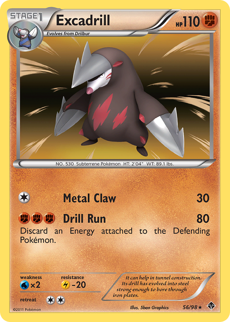 Excadrill (56/98) [Black & White: Emerging Powers] | Pegasus Games WI