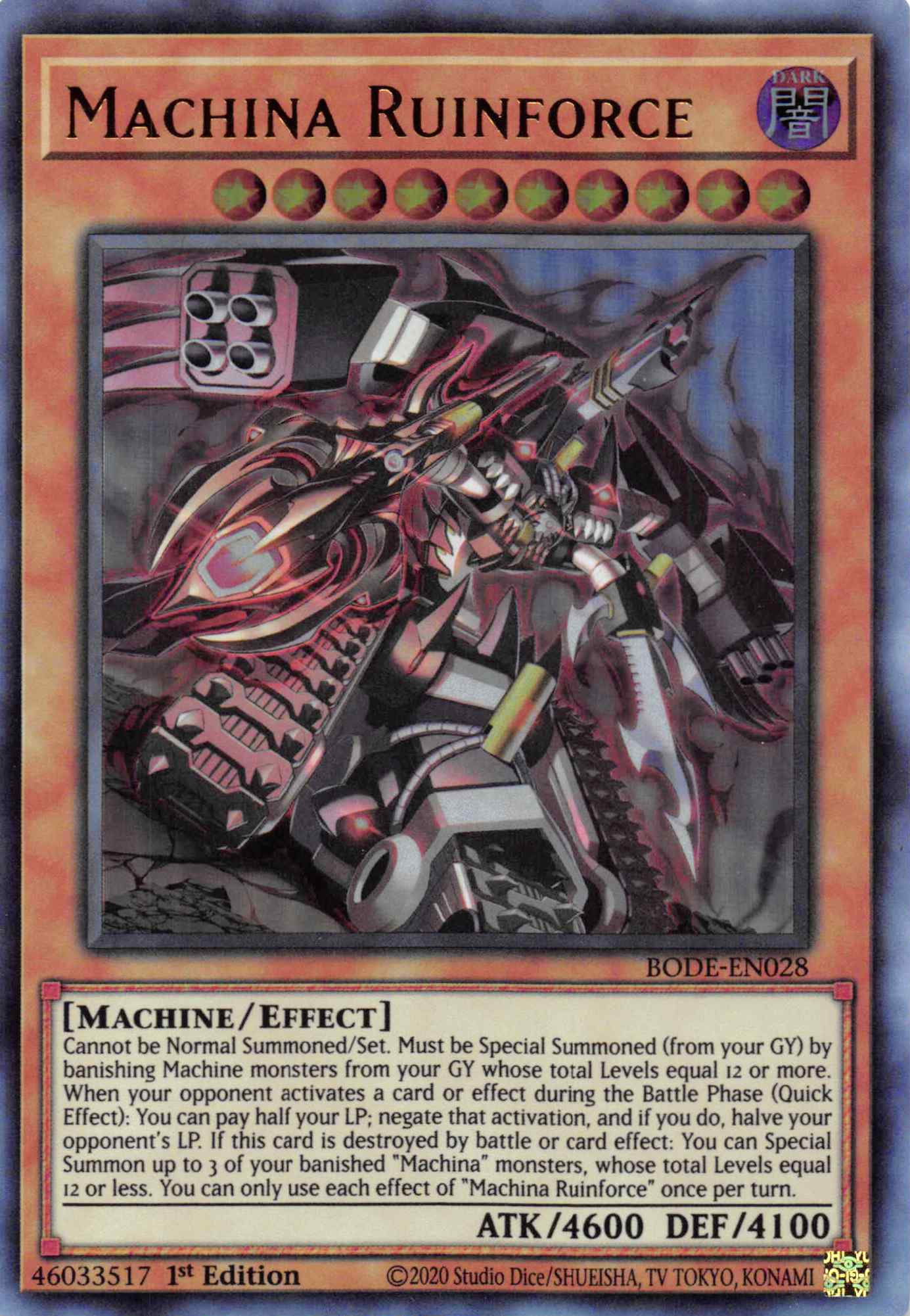 Machina Ruinforce [BODE-EN028] Ultra Rare | Pegasus Games WI