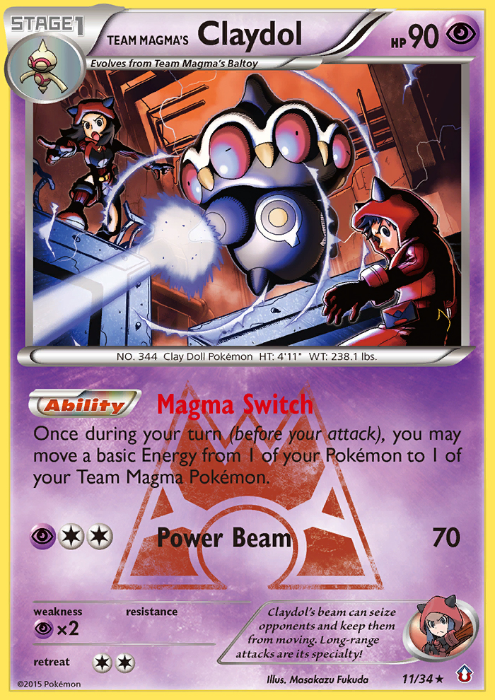 Team Magma's Claydol (11/34) [XY: Double Crisis] | Pegasus Games WI