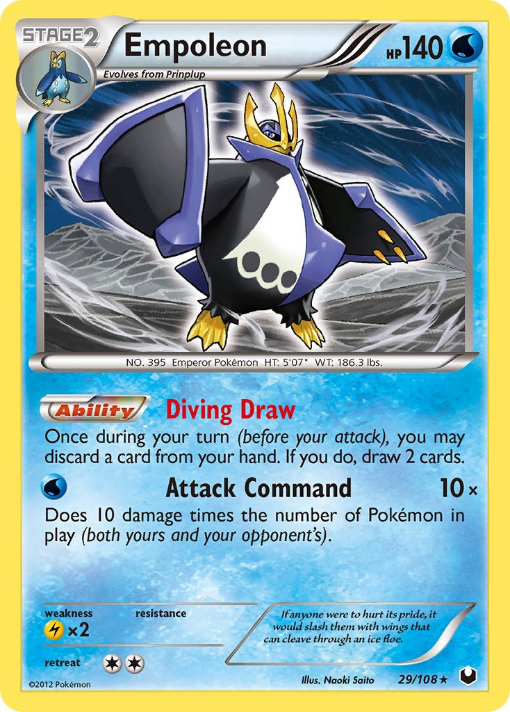 Empoleon (29/108) (Battle Arena Deck Exclusive) (Theme Deck Exclusive) [Black & White: Dark Explorers] | Pegasus Games WI