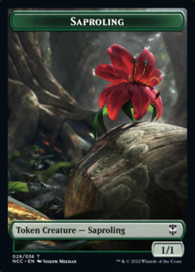 Beast // Saproling Double-Sided Token [Streets of New Capenna Commander Tokens] | Pegasus Games WI