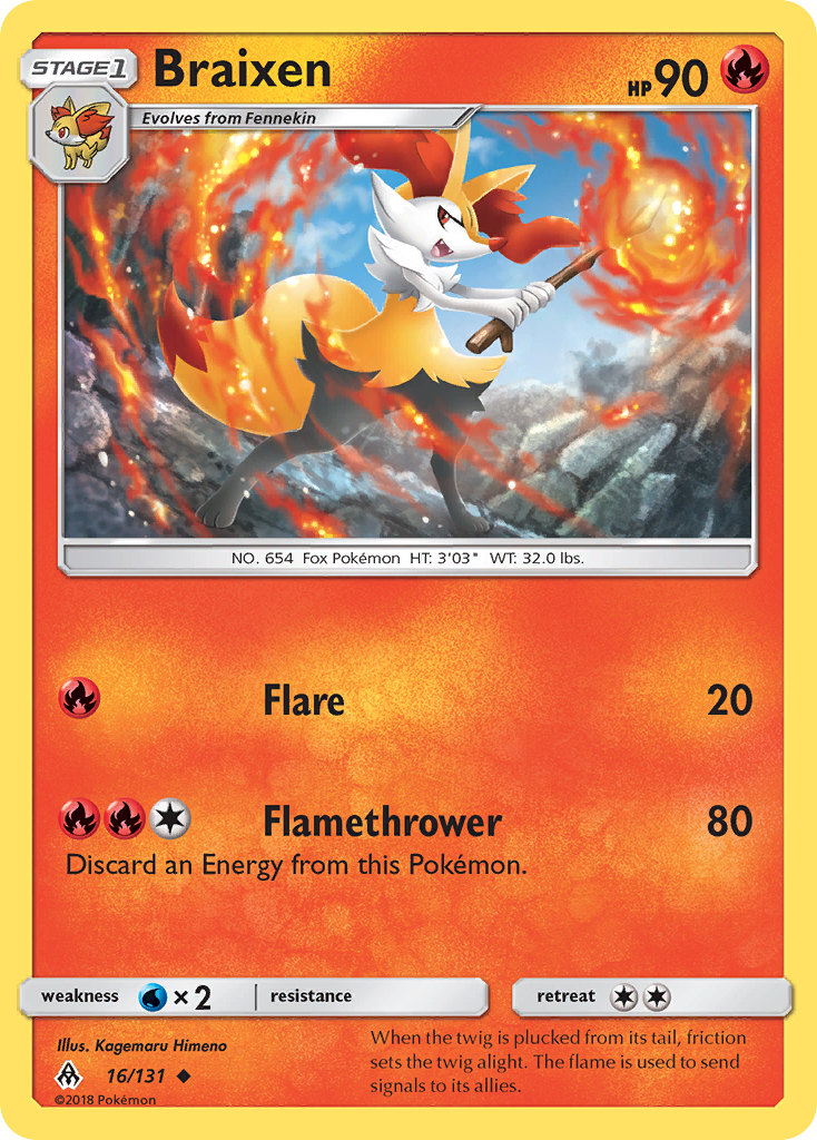 Braixen (16/131) [Sun & Moon: Forbidden Light] | Pegasus Games WI