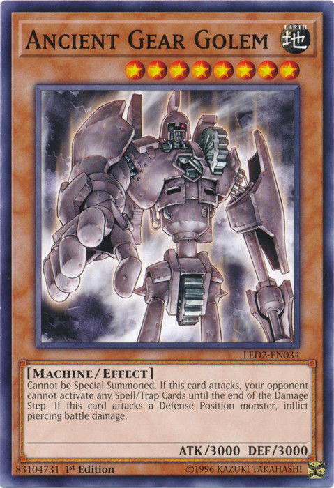 Ancient Gear Golem [LED2-EN034] Common | Pegasus Games WI