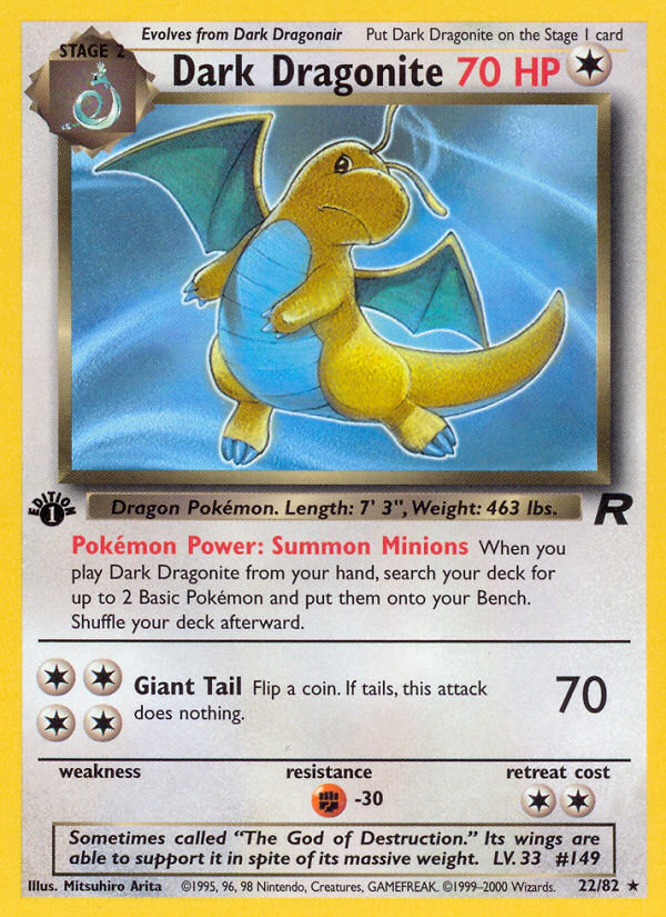 Dark Dragonite (22/82) [Team Rocket 1st Edition] | Pegasus Games WI