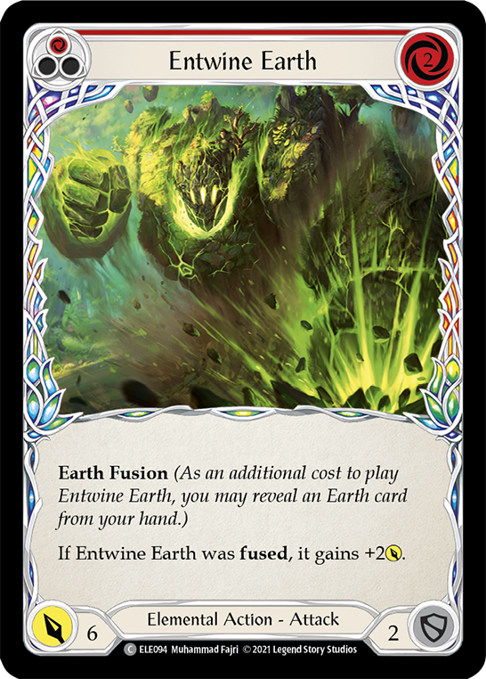 Entwine Earth (Red) [ELE094] (Tales of Aria)  1st Edition Rainbow Foil | Pegasus Games WI
