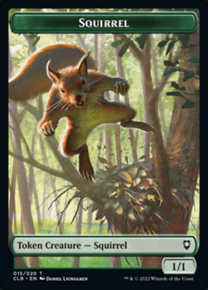 Treasure // Squirrel Double-Sided Token [Commander Legends: Battle for Baldur's Gate Tokens] | Pegasus Games WI