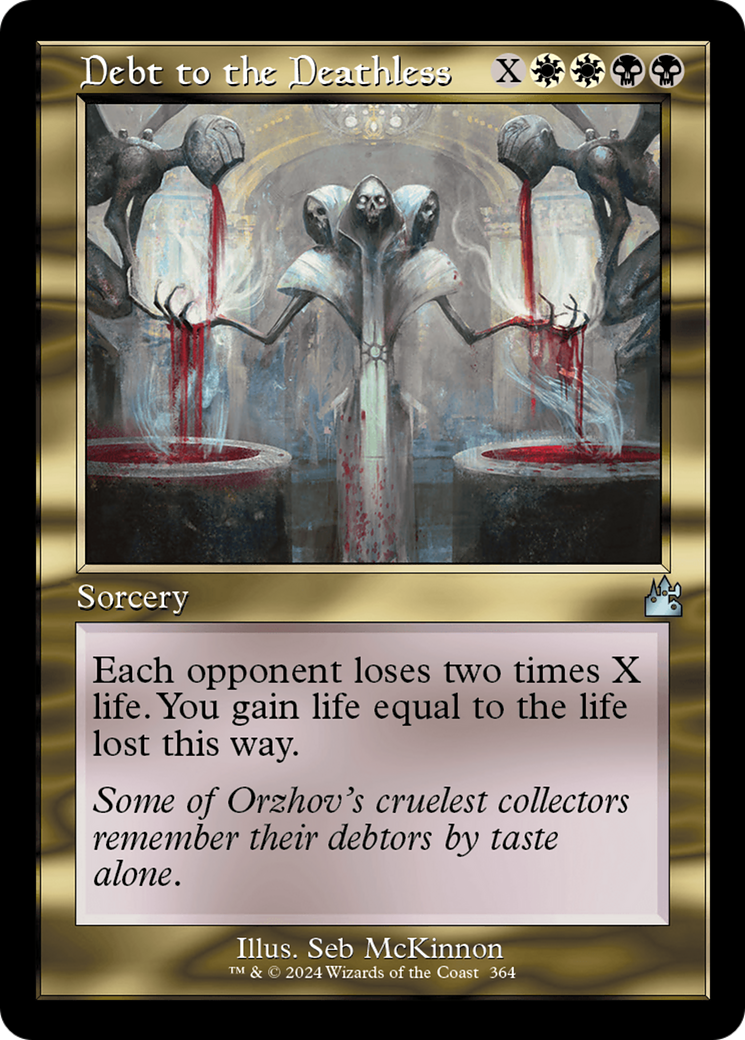 Debt to the Deathless (Retro Frame) [Ravnica Remastered] | Pegasus Games WI