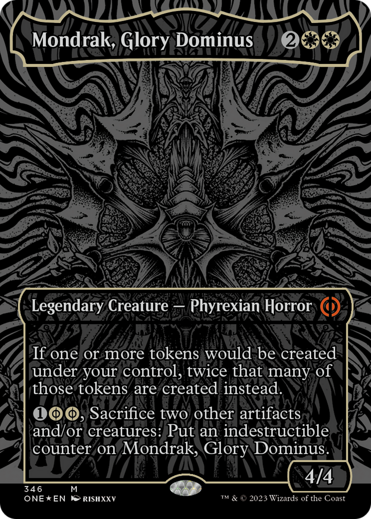 Mondrak, Glory Dominus (Oil Slick Raised Foil) [Phyrexia: All Will Be One] | Pegasus Games WI