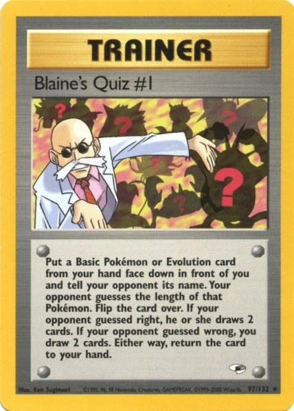 Blaine's Quiz #1 (97/132) [Gym Heroes Unlimited] | Pegasus Games WI