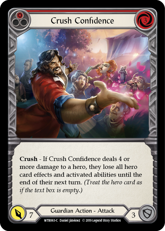 Crush Confidence (Red) [WTR063-C] Alpha Print Normal | Pegasus Games WI
