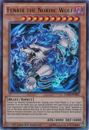 Fenrir the Nordic Wolf [LC05-EN002] Ultra Rare | Pegasus Games WI