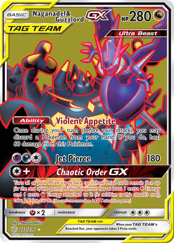 Naganadel & Guzzlord GX (223/236) [Sun & Moon: Cosmic Eclipse] | Pegasus Games WI