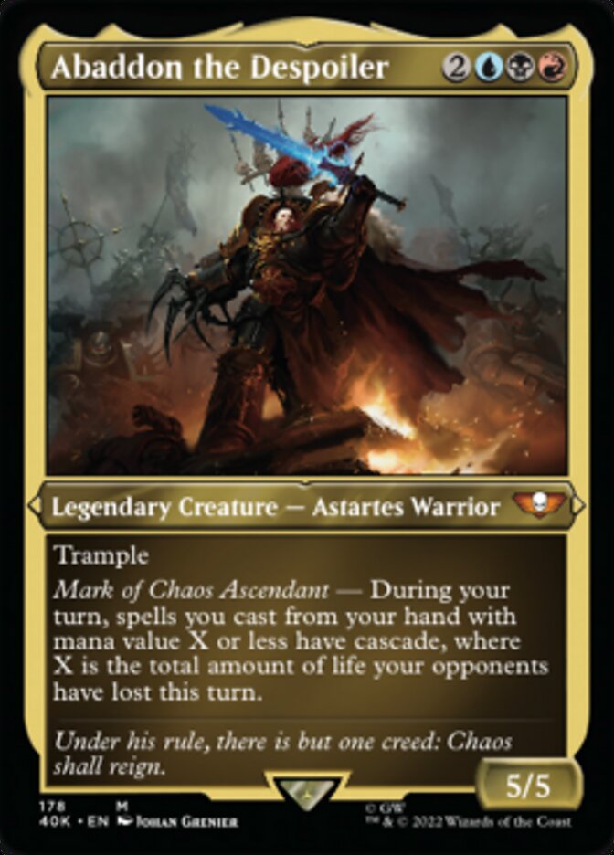 Abaddon the Despoiler (Display Commander) (Surge Foil) [Warhammer 40,000] | Pegasus Games WI