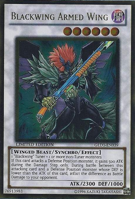 Blackwing Armed Wing [GLD3-EN039] Gold Rare | Pegasus Games WI