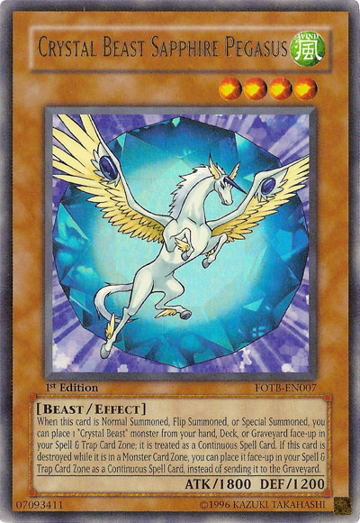 Crystal Beast Sapphire Pegasus [FOTB-EN007] Ultra Rare | Pegasus Games WI