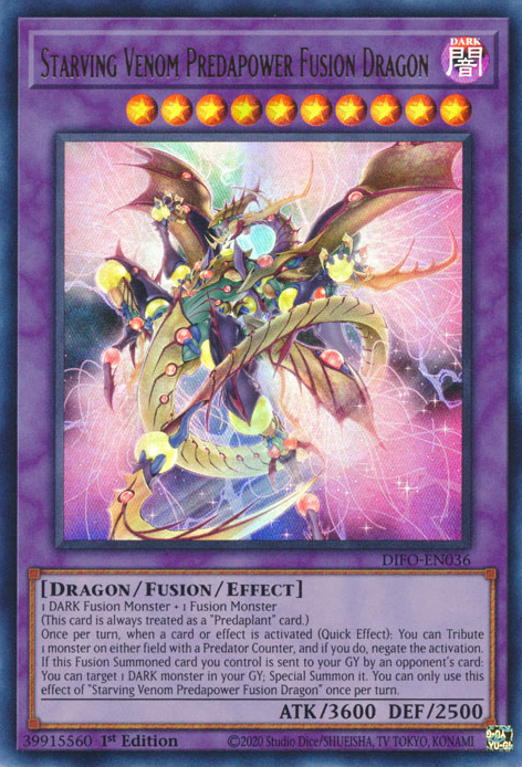 Starving Venom Predapower Fusion Dragon [DIFO-EN036] Ultra Rare | Pegasus Games WI