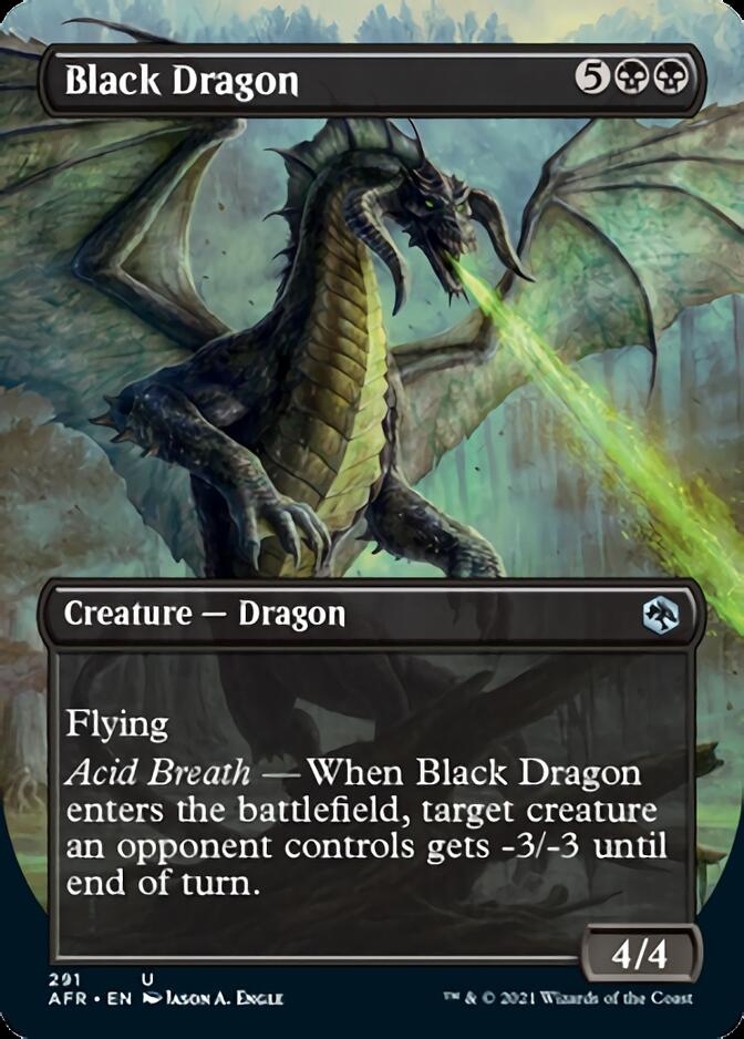Black Dragon (Borderless Alternate Art) [Dungeons & Dragons: Adventures in the Forgotten Realms] | Pegasus Games WI