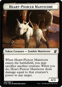 Heart-Piercer Manticore // Dragon Double-Sided Token [Commander 2019 Tokens] | Pegasus Games WI