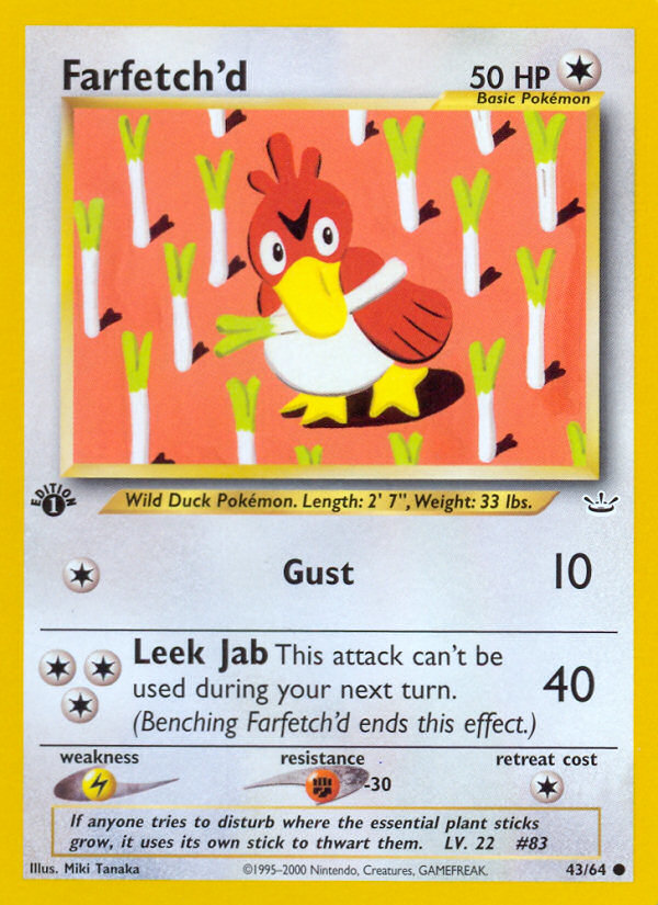 Farfetch'd (43/64) [Neo Revelation 1st Edition] | Pegasus Games WI