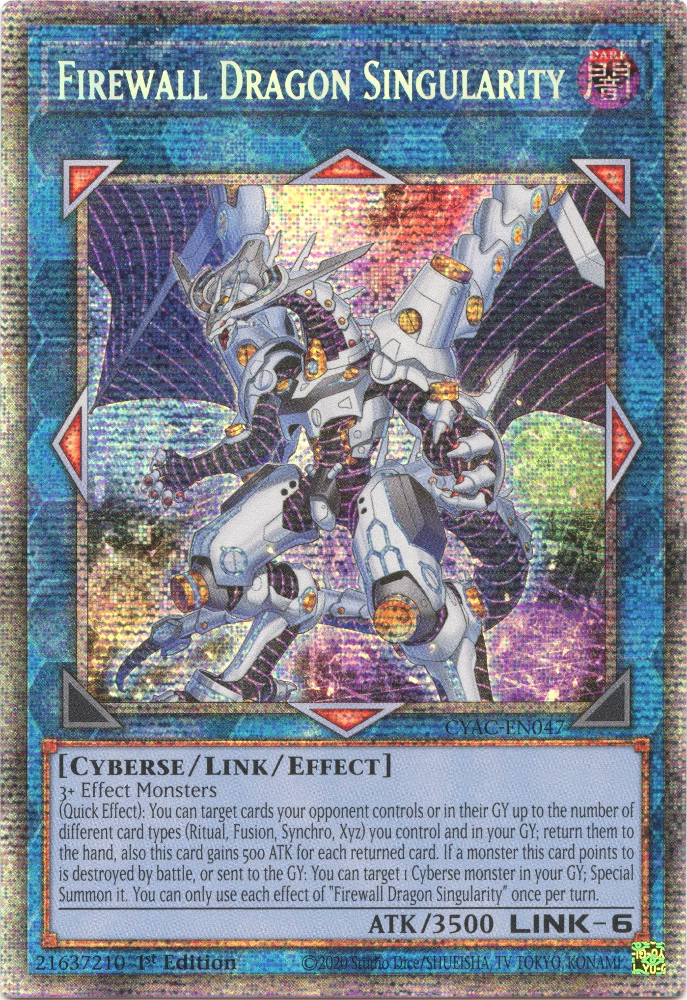 Firewall Dragon Singularity [CYAC-EN047] Starlight Rare | Pegasus Games WI