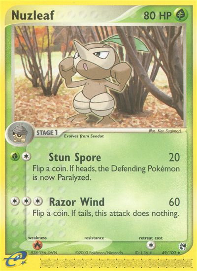 Nuzleaf (49/100) [EX: Sandstorm] | Pegasus Games WI