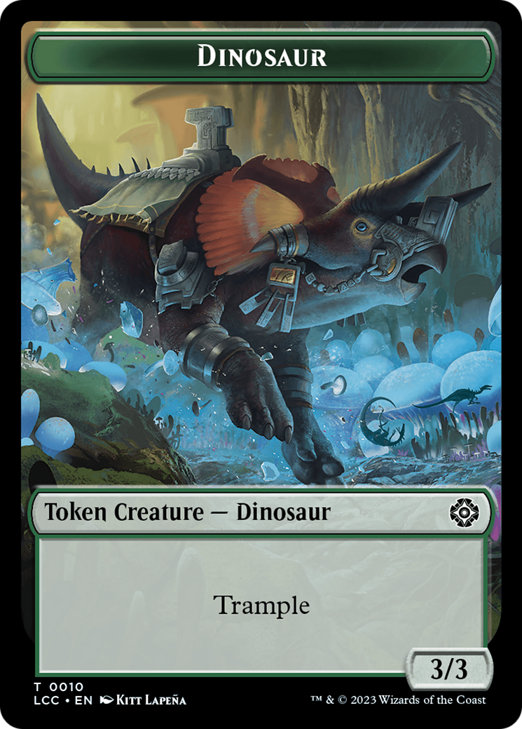 Dinosaur Beast // Dinosaur Double-Sided Token [The Lost Caverns of Ixalan Commander Tokens] | Pegasus Games WI