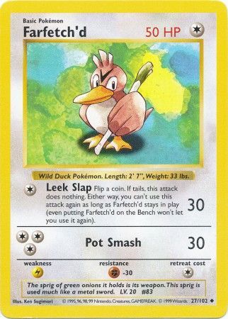 Farfetch'd (27/102) [Base Set Shadowless Unlimited] | Pegasus Games WI