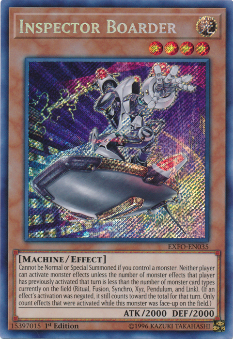 Inspector Boarder [EXFO-EN035] Secret Rare | Pegasus Games WI