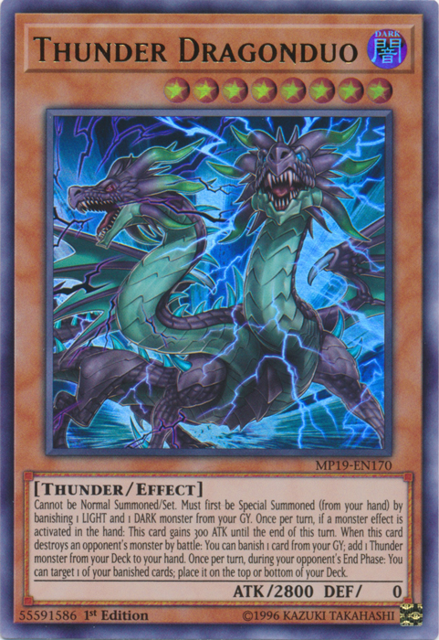 Thunder Dragonduo [MP19-EN170] Ultra Rare | Pegasus Games WI