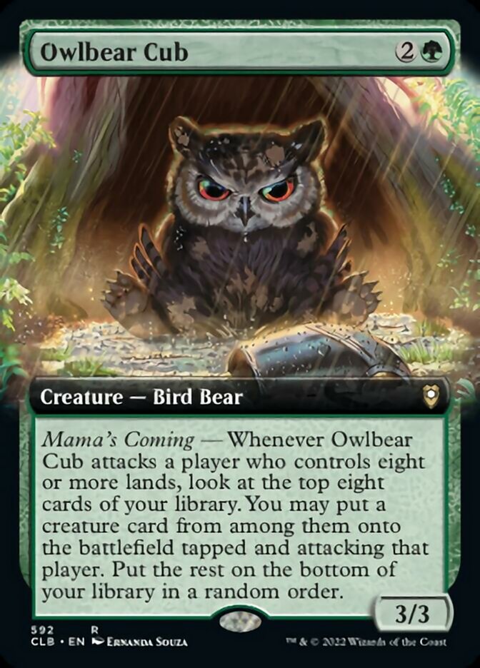 Owlbear Cub (Extended Art) [Commander Legends: Battle for Baldur's Gate] | Pegasus Games WI