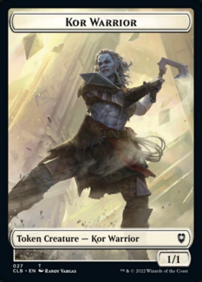 Kor Warrior // Treasure Double-Sided Token [Commander Legends: Battle for Baldur's Gate Tokens] | Pegasus Games WI