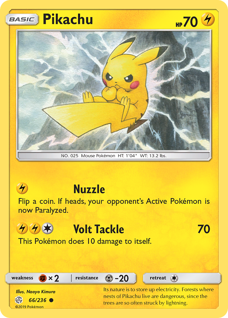 Pikachu (66/236) [Sun & Moon: Cosmic Eclipse] | Pegasus Games WI