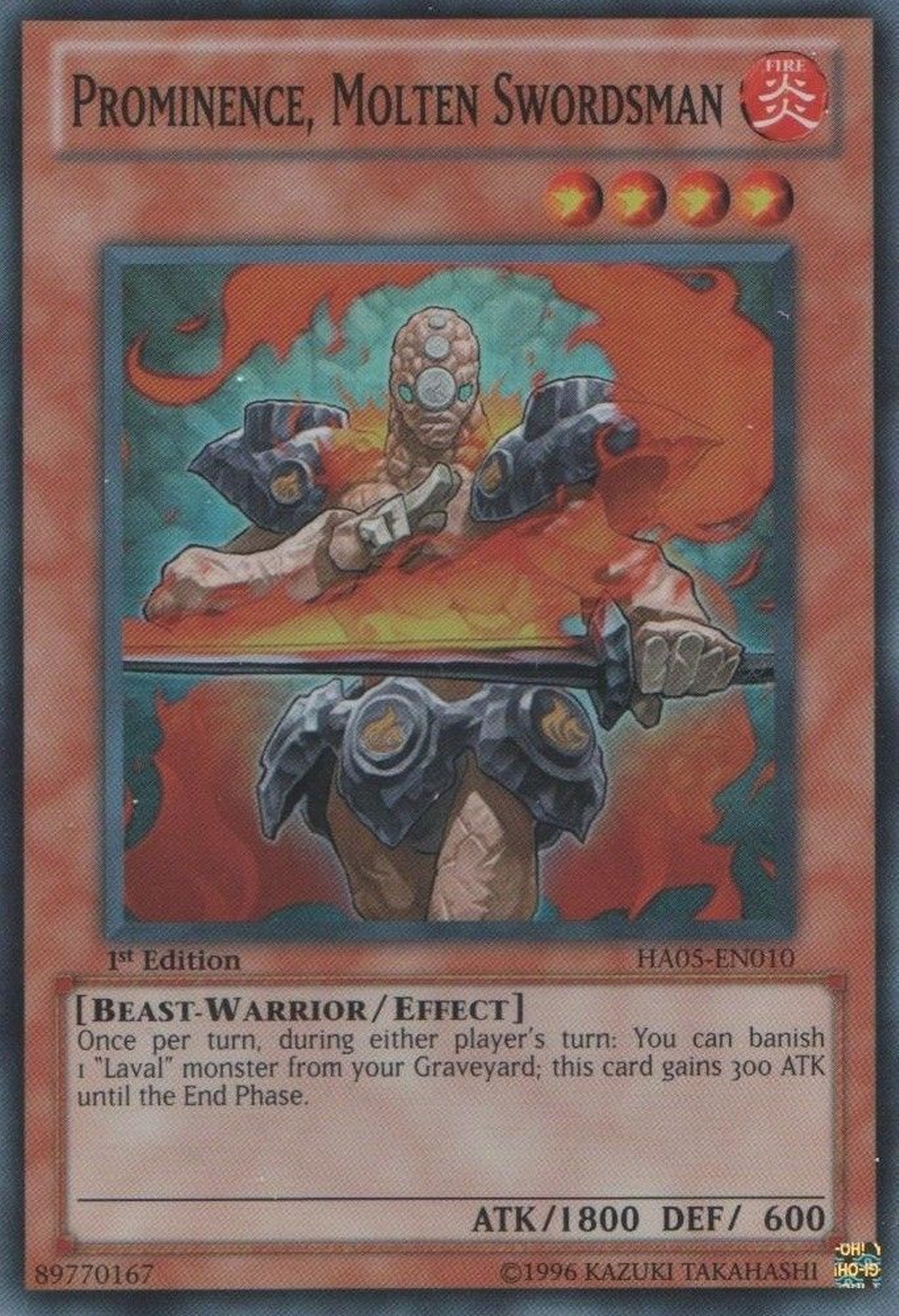 Prominence, Molten Swordsman [HA05-EN010] Super Rare | Pegasus Games WI
