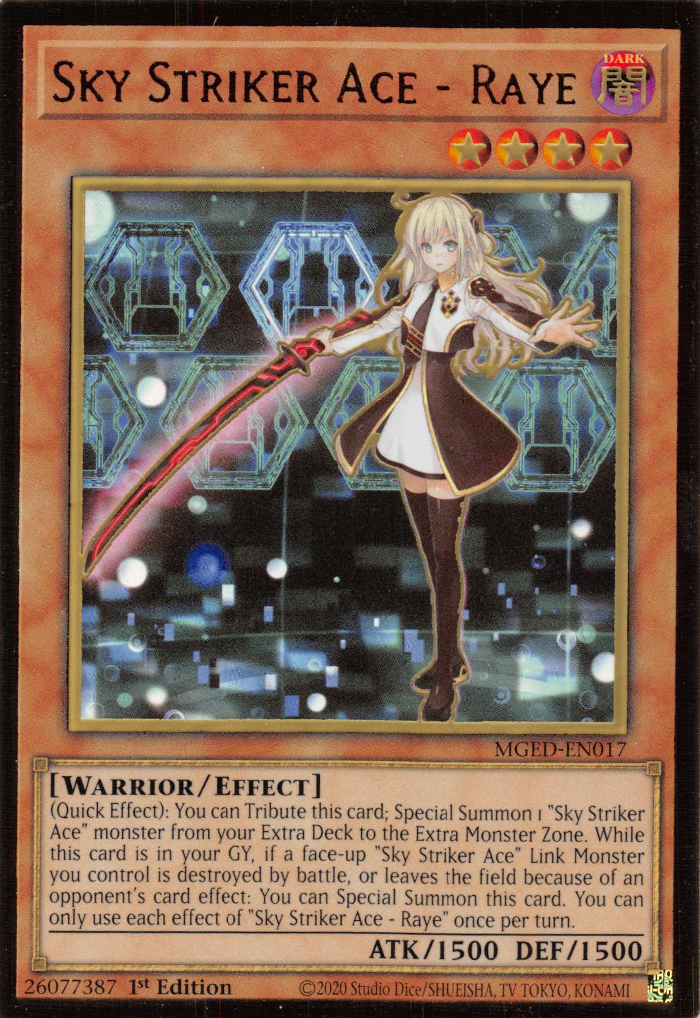 Sky Striker Ace - Raye [MGED-EN017] Gold Rare | Pegasus Games WI