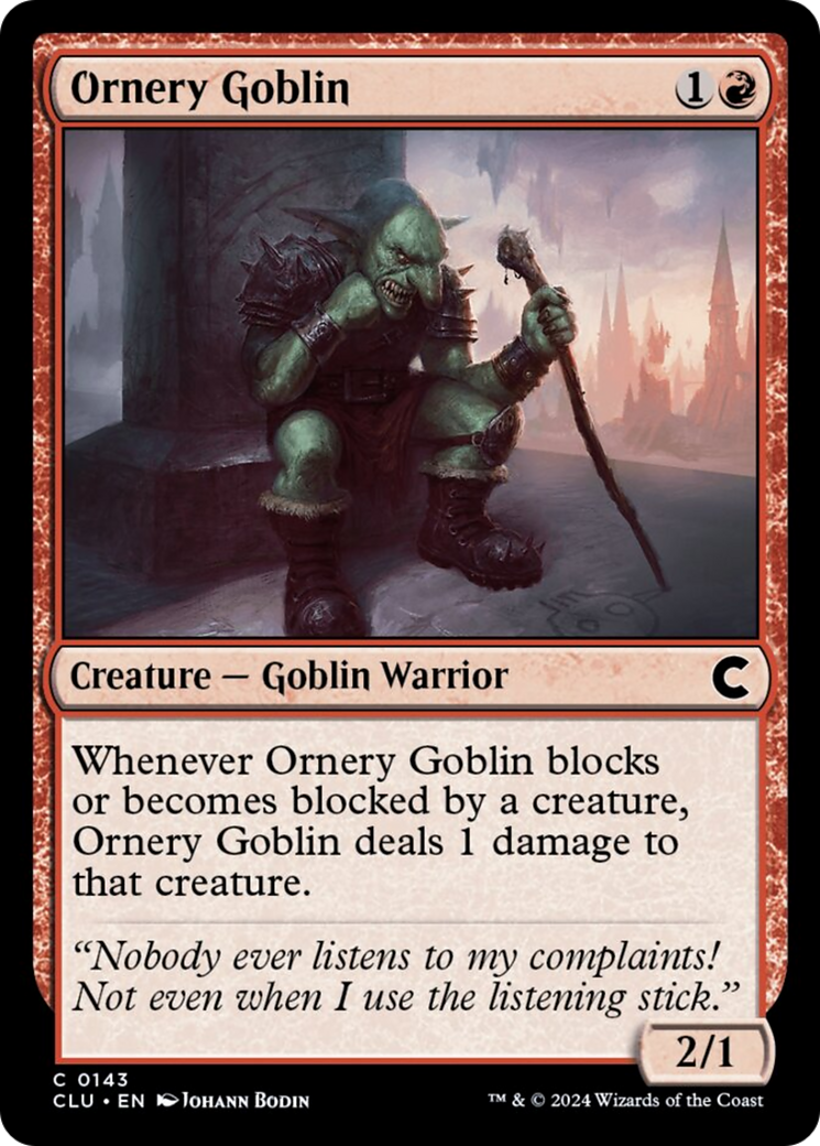 Ornery Goblin [Ravnica: Clue Edition] | Pegasus Games WI