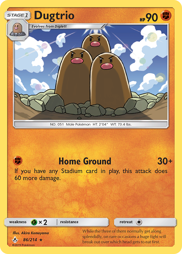 Dugtrio (86/214) [Sun & Moon: Unbroken Bonds] | Pegasus Games WI