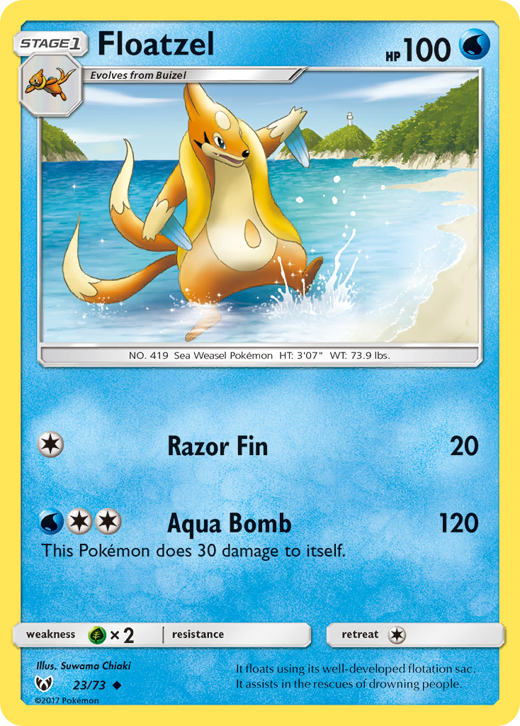 Floatzel (23/73) [Sun & Moon: Shining Legends] | Pegasus Games WI