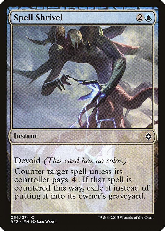 Spell Shrivel [Battle for Zendikar] | Pegasus Games WI