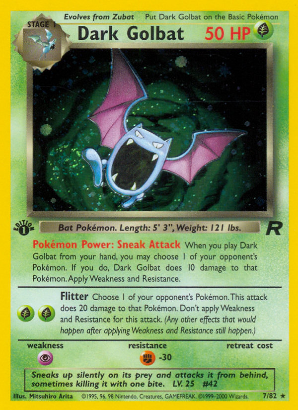 Dark Golbat (7/82) [Team Rocket 1st Edition] | Pegasus Games WI