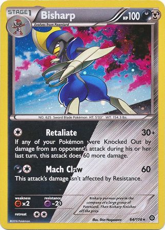 Bisharp (64/114) (Cosmos Holo) [XY: Steam Siege] | Pegasus Games WI