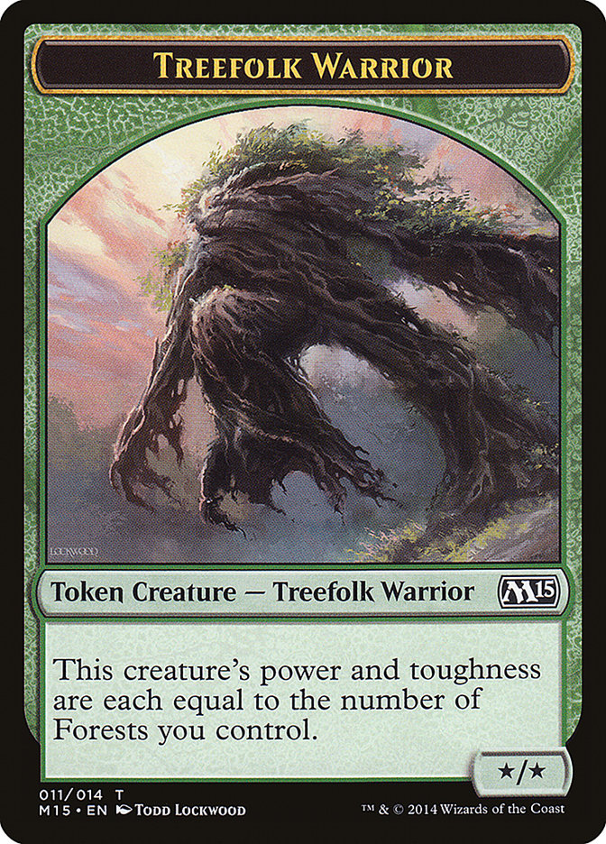 Treefolk Warrior Token [Magic 2015 Tokens] | Pegasus Games WI