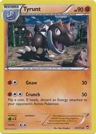 Tyrunt (61/111) (Cosmos Holo) [XY: Furious Fists] | Pegasus Games WI