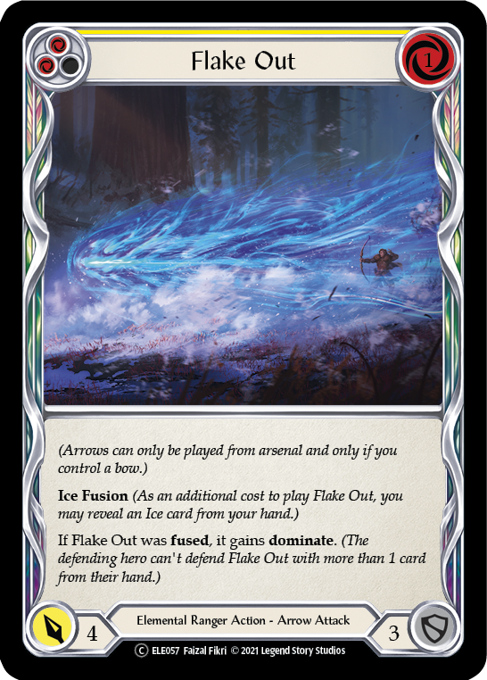 Flake Out (Yellow) [U-ELE057] Unlimited Rainbow Foil | Pegasus Games WI