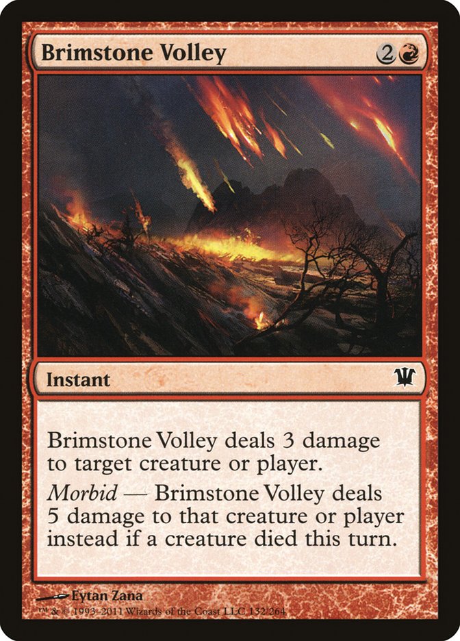 Brimstone Volley [Innistrad] | Pegasus Games WI